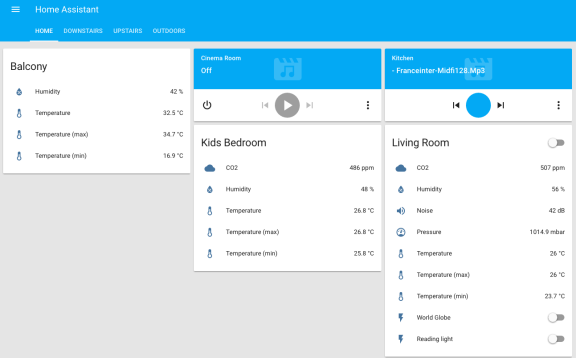 Home Assistant dashboard